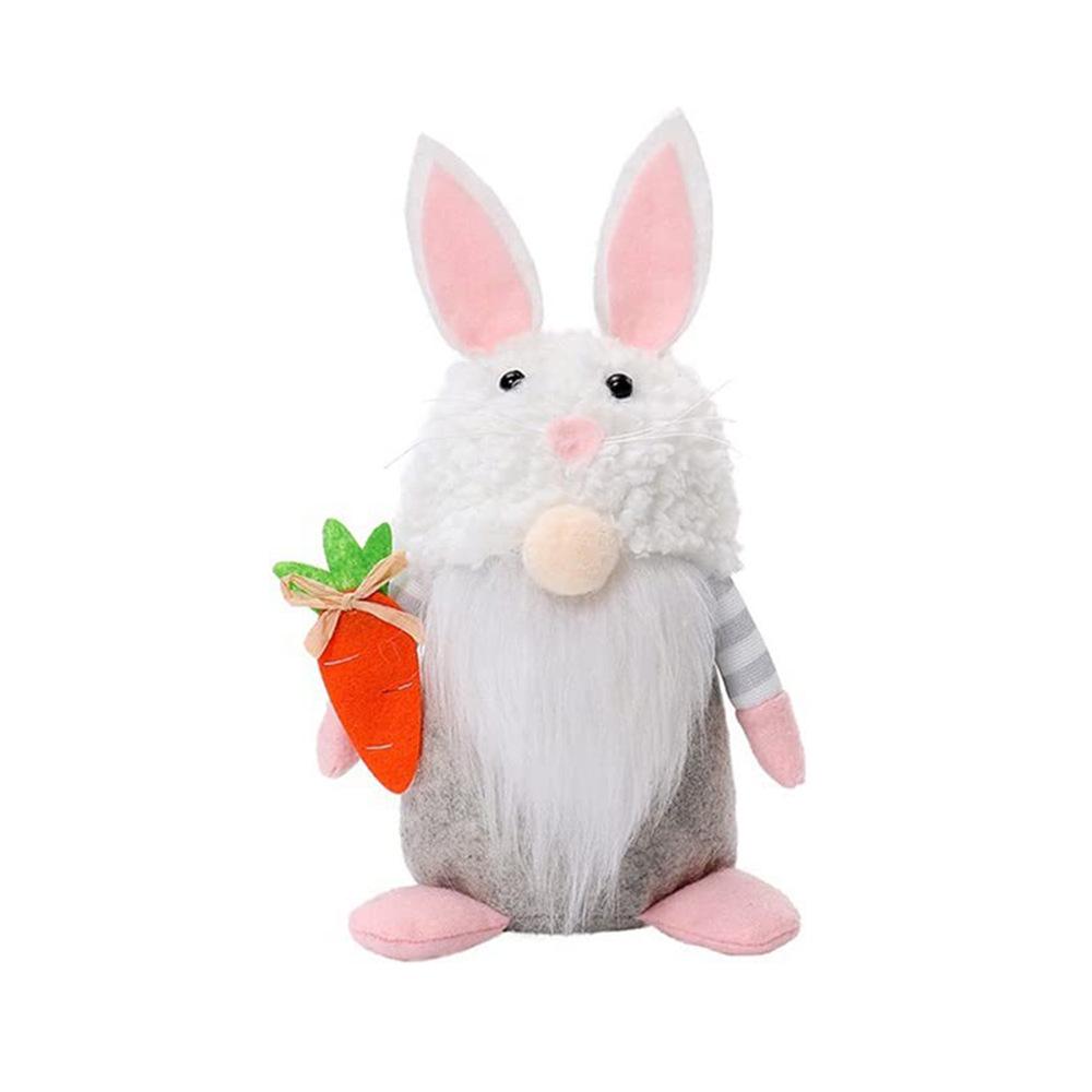 Easter Plush Rabbit Ornament - Decorative Prop for Window Display or Desktop Decoration