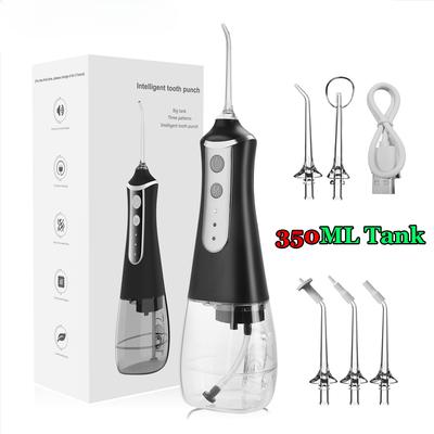 Munddusche, Zahnsteinentferner, 3-Gang-Einstellung, Munddusche, tragbarer Dental-Wasserstrahl, 350 ml, IPX6, wasserdichter Zahnreiniger