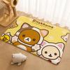 R-Rilakkuma Anime Floor Mat Floor Mat Soft Flannel Non-Slip Door  Rug for Living Room