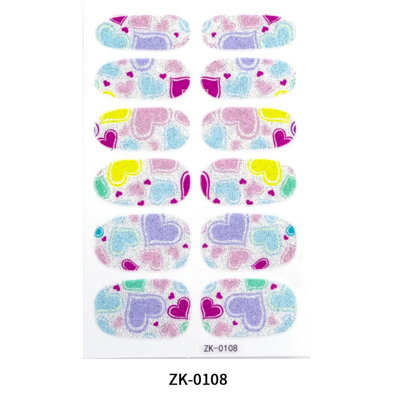 Neue Nail Art Sticker Cartoon Niedliche Zwiebel Rosa Liebe Wasserdichte Nagelaufkleber Vollständiger Aufkleber