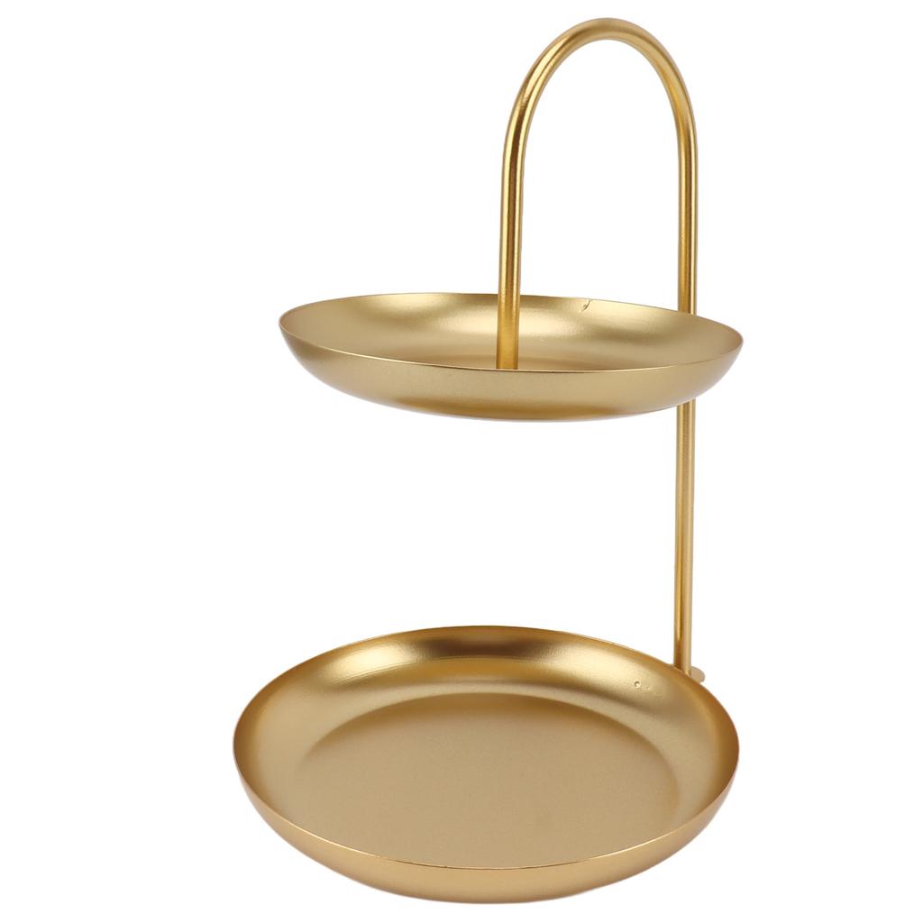 Dessert Rack Fruit Stand Round 2 Tier Iron Display Holder for Party Wedding Birthday Home