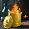 Fire Barrel Stainless Steel Paper Trash Bucket with Lid Heat-Resistant Burner for Backyard Fireplaces Landscapers Campfire