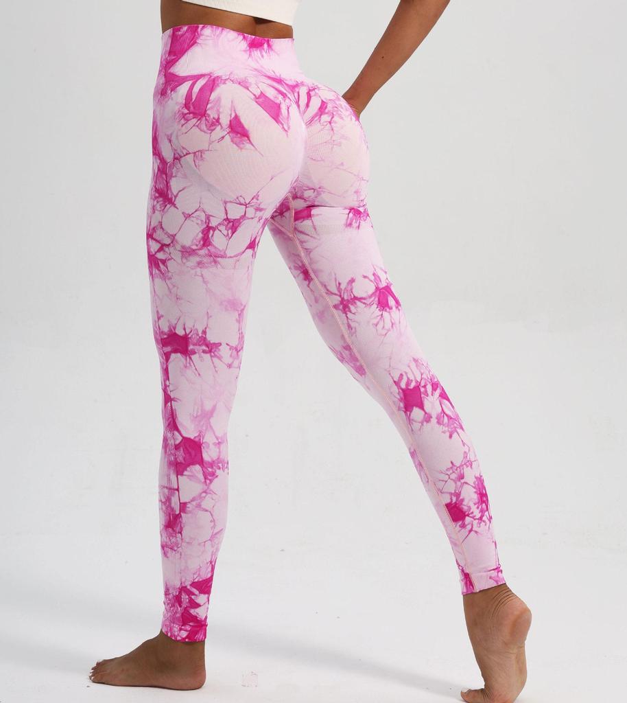 Southeast Asia Style Tie-Dye Butt-Lifting Yoga Pants