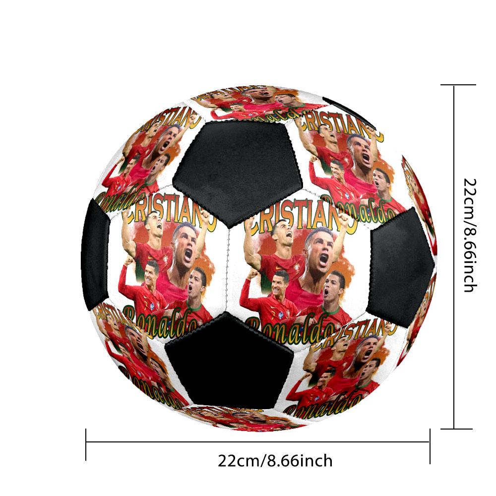 1 PZ Pallone da calcio Cristiano Ronaldo Urban taglia 5 Pallone da calcio indoor Praha Colorato Per tutte le età Cucito a macchina PVC Pronto per la competizione Resistente Alta rimbalzo