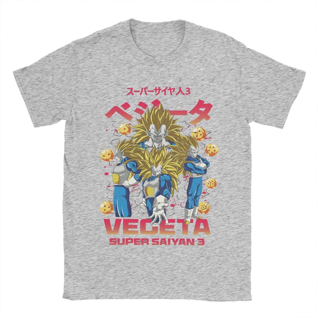 Casual D-Dragon Ball Z Vegeta T-Shirts Men Round Neck Cotton T Shirt Short Sleeve Tees Summer Clothes