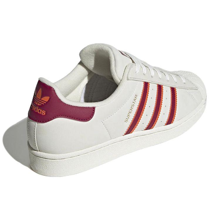 adidas Baskets Superstar White Legacy Burgundy Unisexes Nuage Crème Blanc Semi-Impact Orange HQ8867