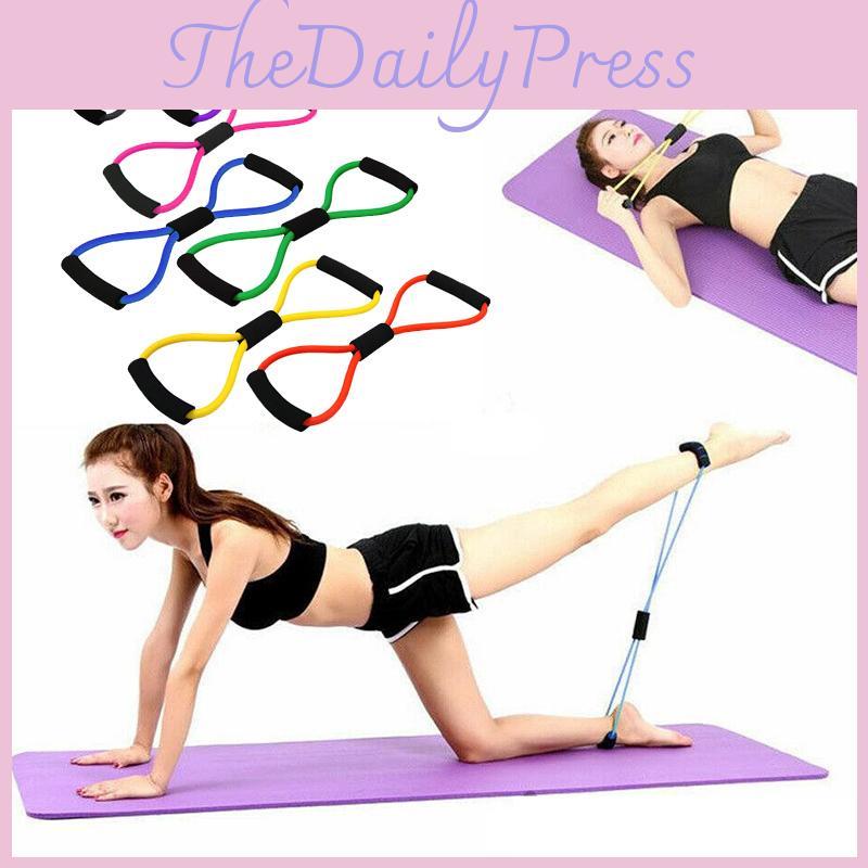 Lightweight And Easy To Store 8-shape Resistance Band With Comfortable Foam Grips