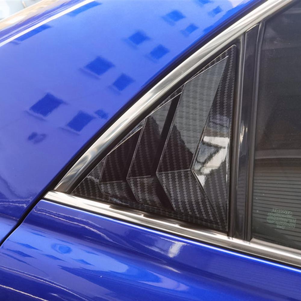 For Toyota Mark X Reiz 2005-2017 Car Rear Louver Window Side Shutter Cover Trim Sticker Vent Scoop ABS Carbon Fiber Accessories
