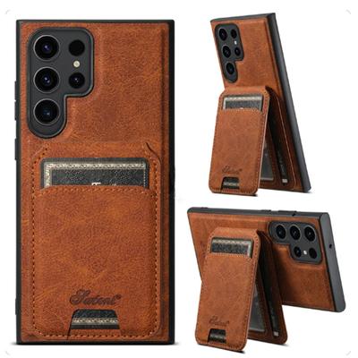 Luxus-Geldbörse Handyhülle Kartenhalter Leder Magnetische Taschenabdeckung für Samsung Galaxy S24 S23 S22 Plus Ultra Note 20Ultra