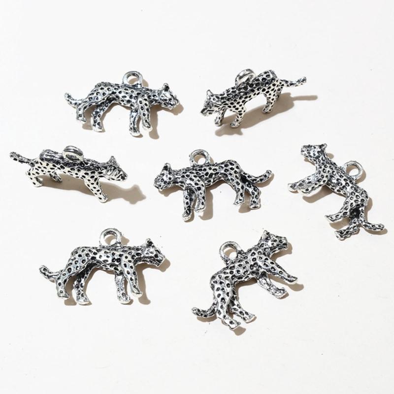 20pz Ciondolo Leopardo in Lega per Creazione Gioielli Fai da Te Ciondoli Animali per Collane e Bracciali Accessori Portachiavi