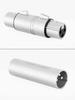 CableCreation sets XLR XLR Canon XLR Conversion Stereo Mini Microphone Silver XLR, [2 available] Male-Male & Female-Female 3-Pin Adapter, Connector,