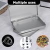 2 Pack Portable Storage Box Containers, Rectangular Metal Tin Boxes, Silver Rectangular T, Metal Tin Box with Hinged for Pen Eraser Craft Photos