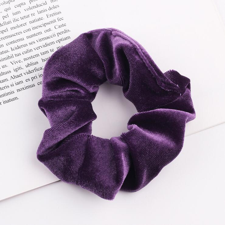 Elegant Velvet Hair Ring Scrunchie Women Girls Elastic Hair Rubber Bands Gum Accessories Tie Hair Rope Ponytail Holder Headdress