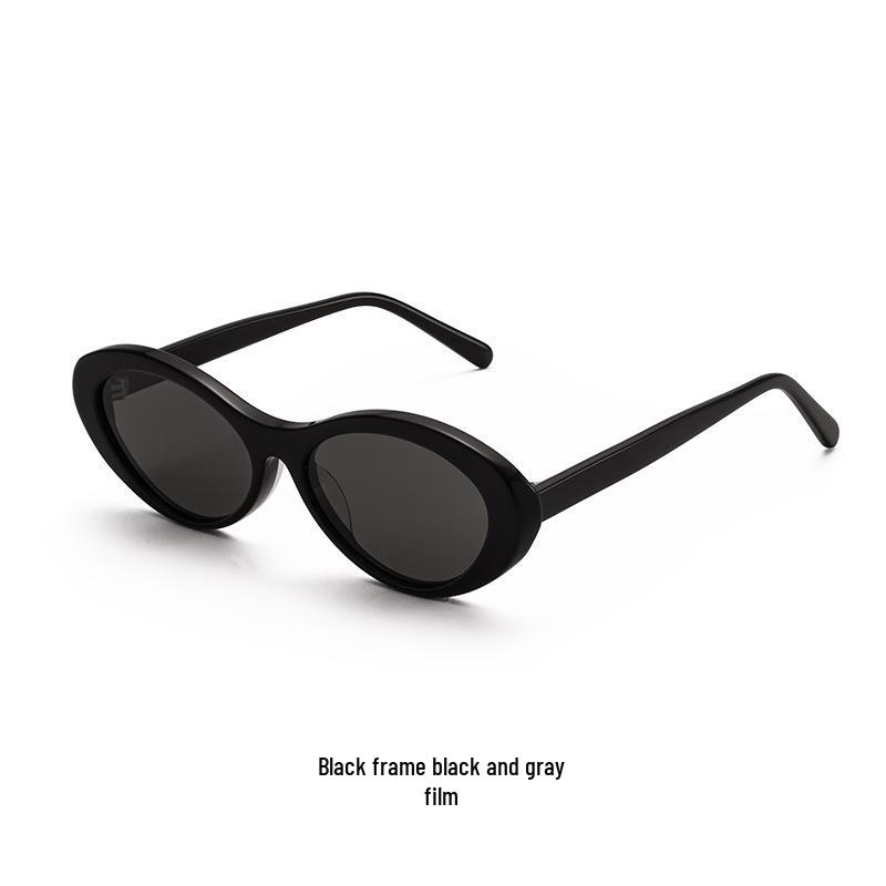 Retro Women s Oval Sunglasses, High-End Acetate, HD Nylon, UV Protection