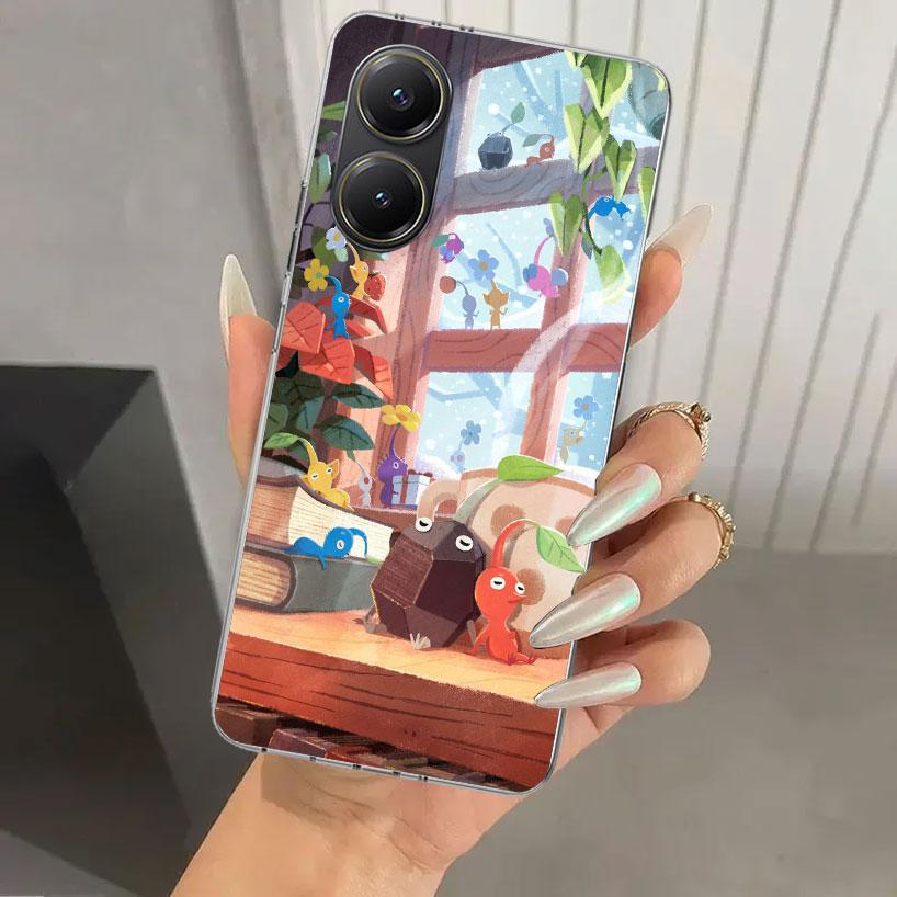 Game P-PikminS 4 Phone Case for Xiaomi Poco X5 X6 X7 Pro F7 Ultra M7 Redmi 15 15C 13 13C 12 12C 10 10A 10C 9 9A 9C 9T Shell Poco
