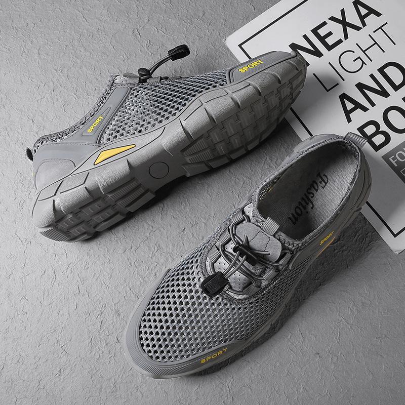 2025 new summer sandals men's mesh thin breathable casual shoes men's outdoor sports shoes travel hiking shoes