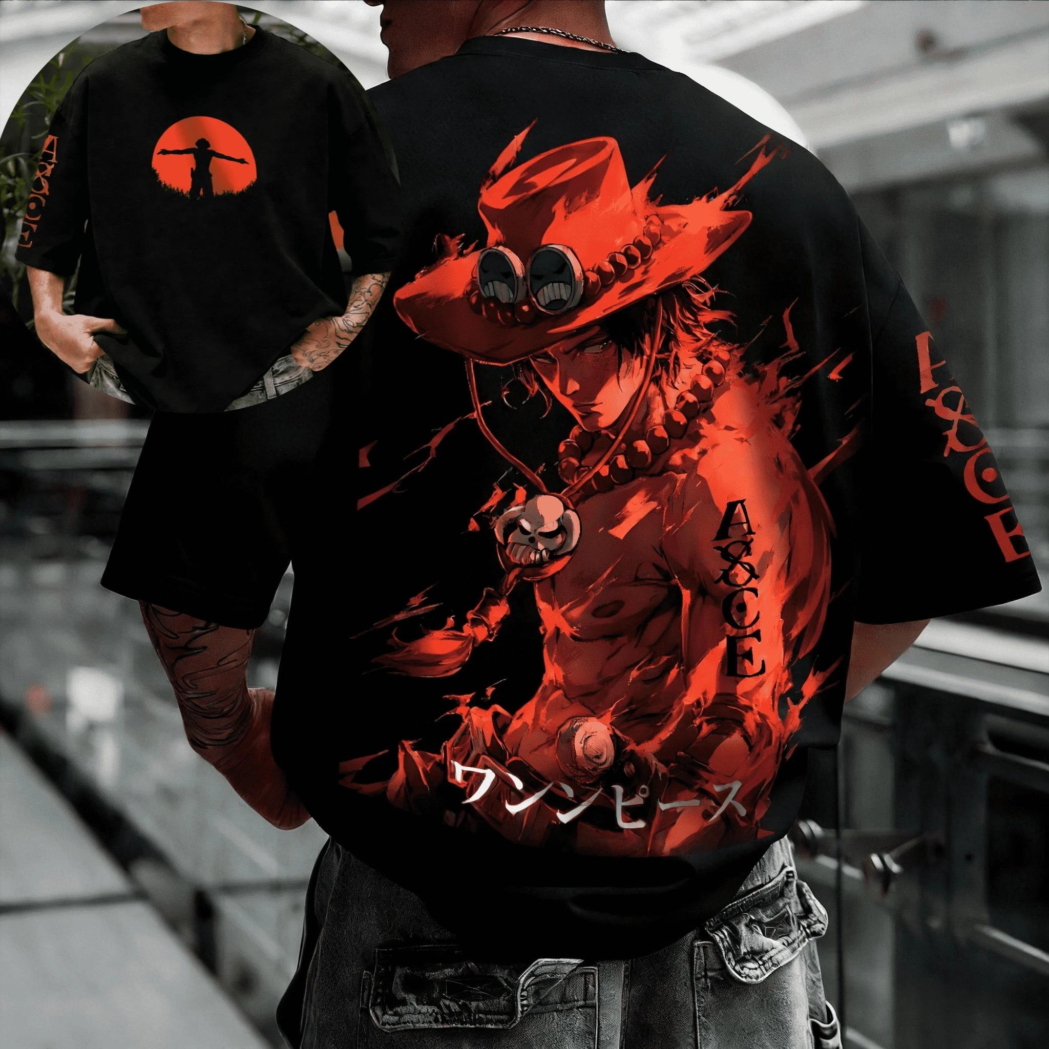 

Anime One Piece Ace Worst Generation Graphic Print T-shirt Men Women Streetwear Harajuku Fashion Casual Oversized Top Cotton Solf Summer New Tee 4XL