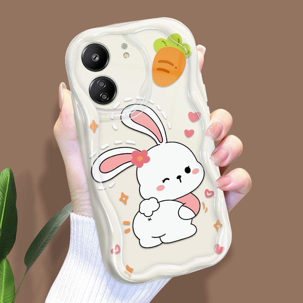 

Милый мультяшный узор, кремовая текстура, мягкий силиконовый чехол с волнистыми краями, чехол для телефона Xiaomi Redmi Xiaomi Poco X4 NFC белый