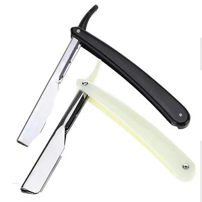 Pro Manueller Rasierer Gerade Kante Edelstahl Scharfes Barber Razor Klappbartschneider Halter Barber Tools