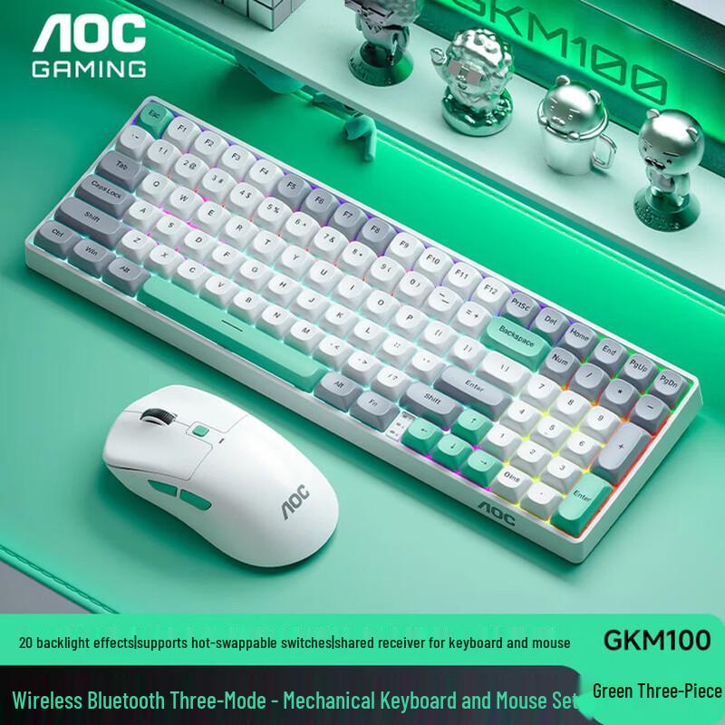 

AOC GKM100 Tri-Mode Hot-Swappable Mechanical Keyboard & Mouse Combo