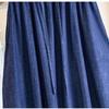 DIMANAF 2026 Summer Plus Size Women Skirts Elastic Waist Loose Denim Blue Oversize Casual Lady Long Skirts Cotton Solid