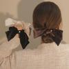 Coleteros de Terciopelo Vintage Coreanos con Lazo para Mujer, Cuerda para el Pelo con Nudo Sólido, Cinta Elástica para Cola de Caballo, Accesorios para el Cabello para Mujer, Bandas para el Cabello