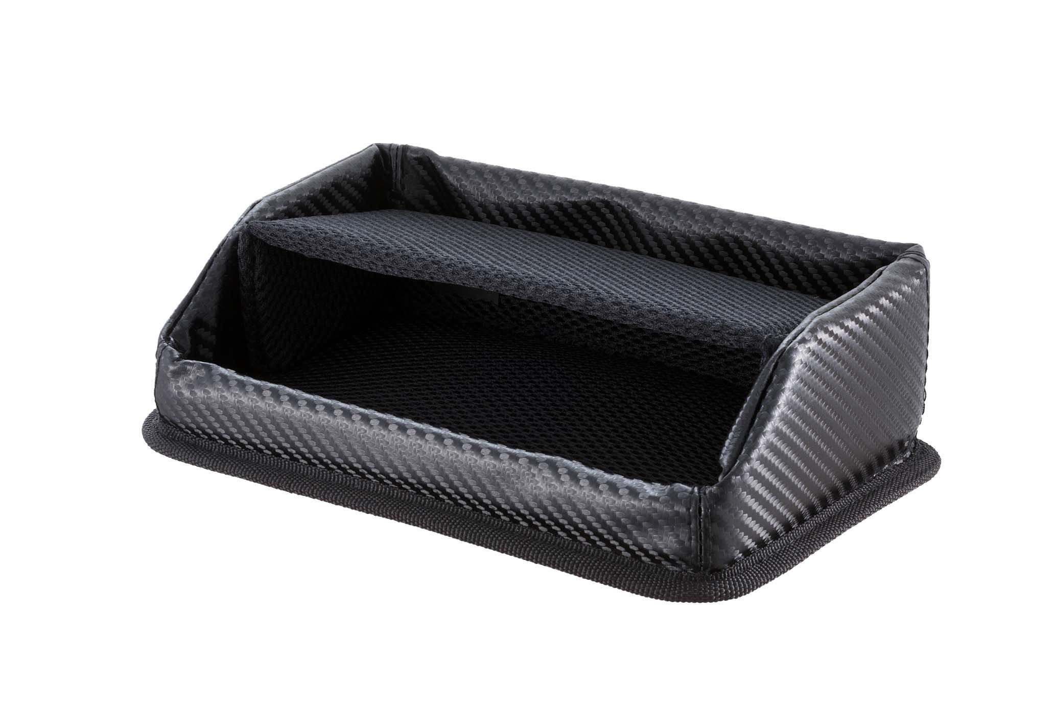

Napolex Fizz Car Dashboard Carbon Fiber Removable Top Easy Cushioned Mesh Material for Shock Smart Storage for Small Car Tray, Look, 2-Tier, Tray,