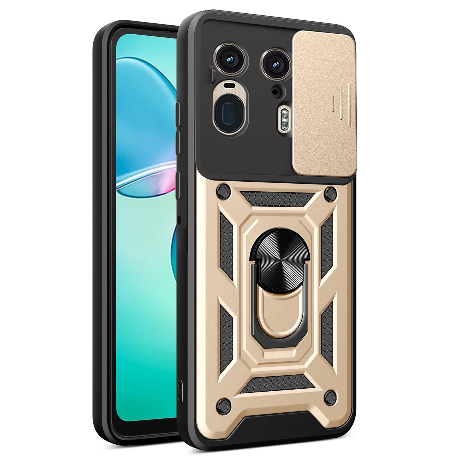 

For Motorola Moto X50 Ultra 5G/Edge 50 Ultra 5G Case with Slide Camera Lid PC+TPU Kickstand Phone Cover E