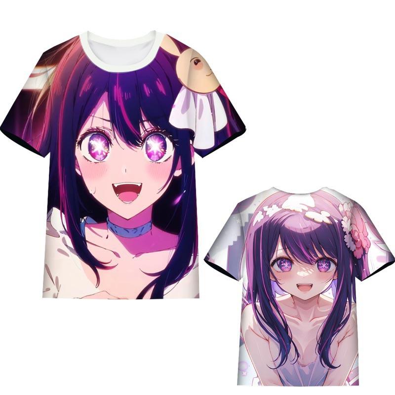 

Anime Manga Oshi no Ko 3D Printed T-Shirt for Girls, Fashionable Loose Short Sleeve Harajuku Style Top 100