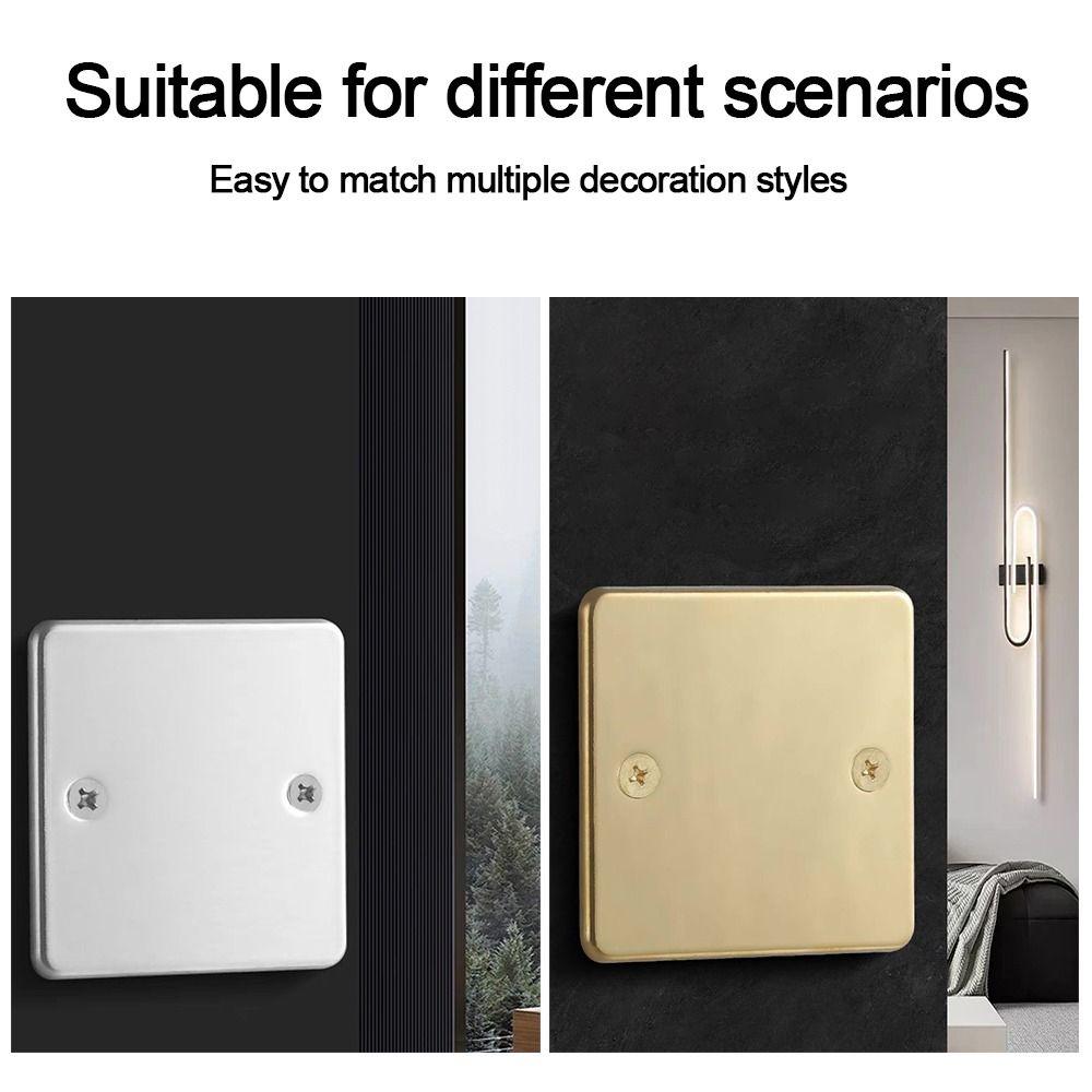 New 86 /120 Type Bottom Box Panel Stainless Steel Gold Silver Switch Panel Decorative Cover Plate