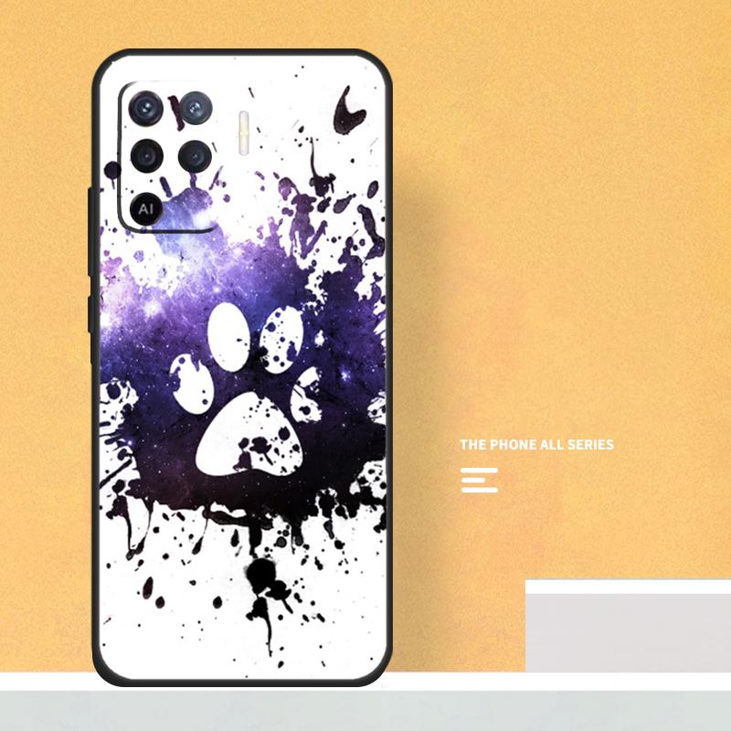 Cat Dog Paws Case For Oppo A40 A60 A80 A78 A98 A58 A38 A18 A54 A74 A94 A96 A76 A16 A15 A17 A57 A5 A6 Pro