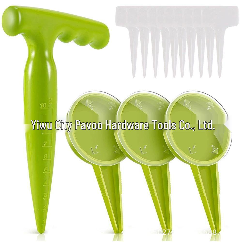 5-Speed Adjustable Fluorescent Green Seeder & Hole Puncher Gardening Tool Set