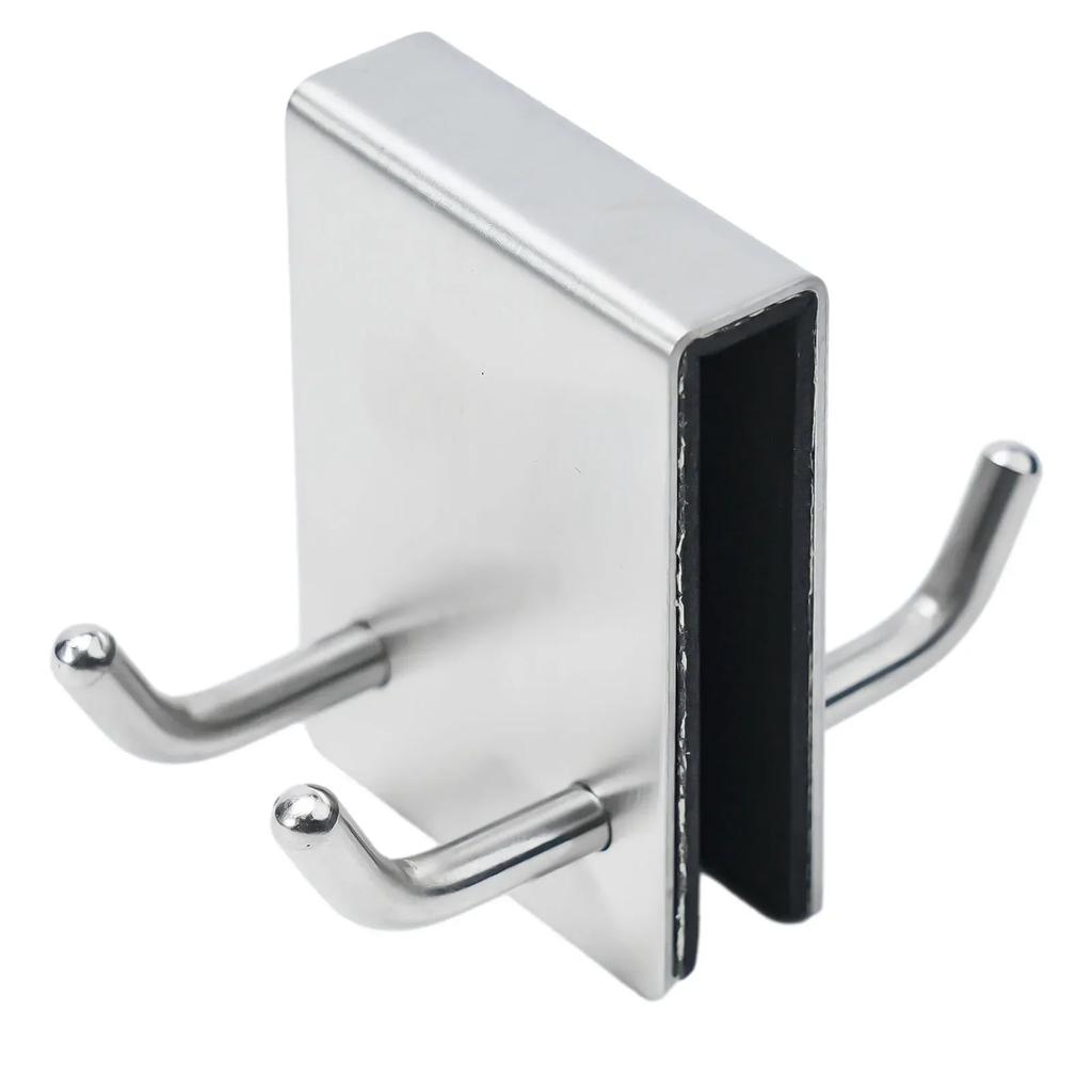 Towel Hooks Shower Hook Without Drilling 304 Stainless Steel Back Hanging Double-sided Multifunctional Brand New