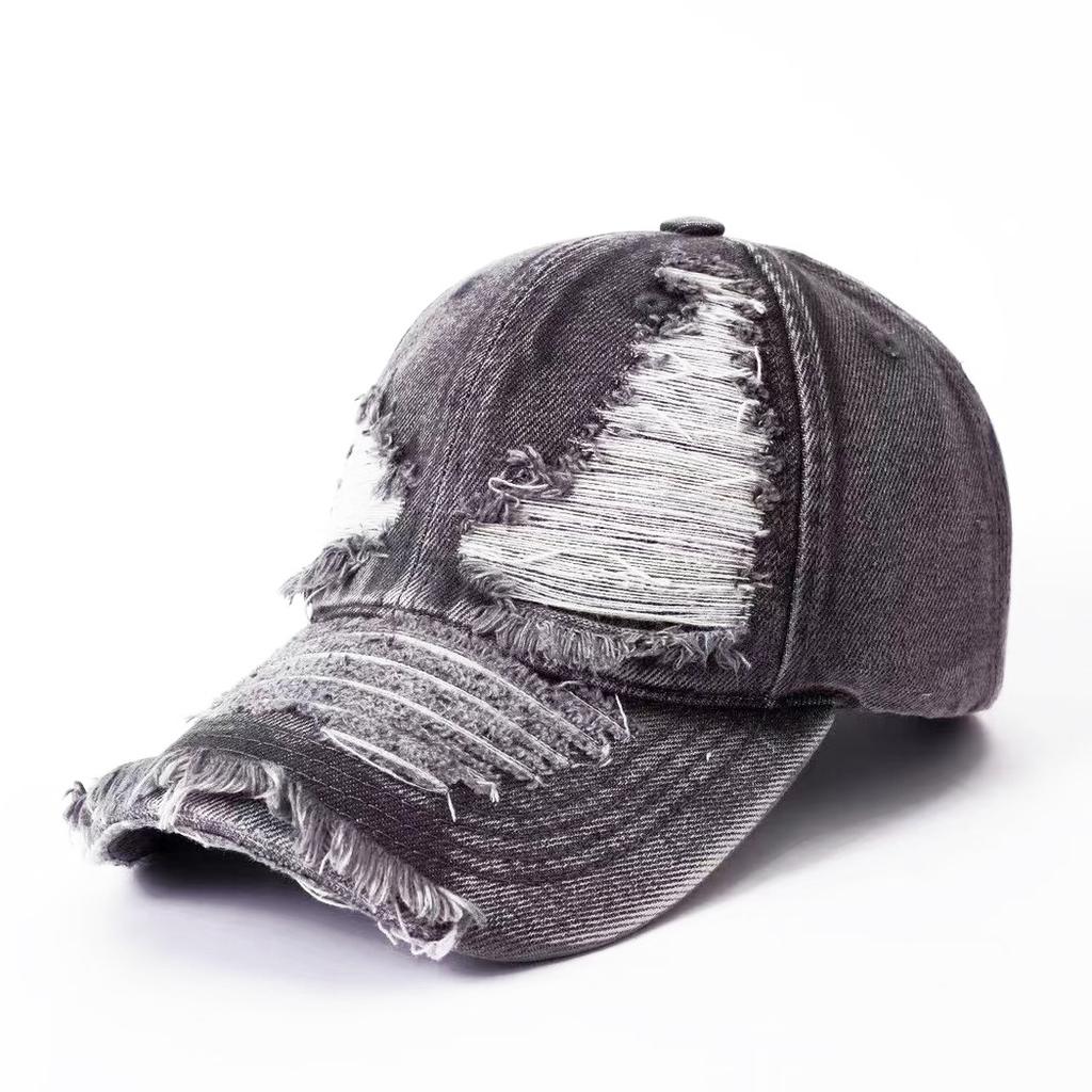 Personalized retro women's spring and autumn solid color hole washing board cap outdoor men's sunscreen sunshade baseball cap