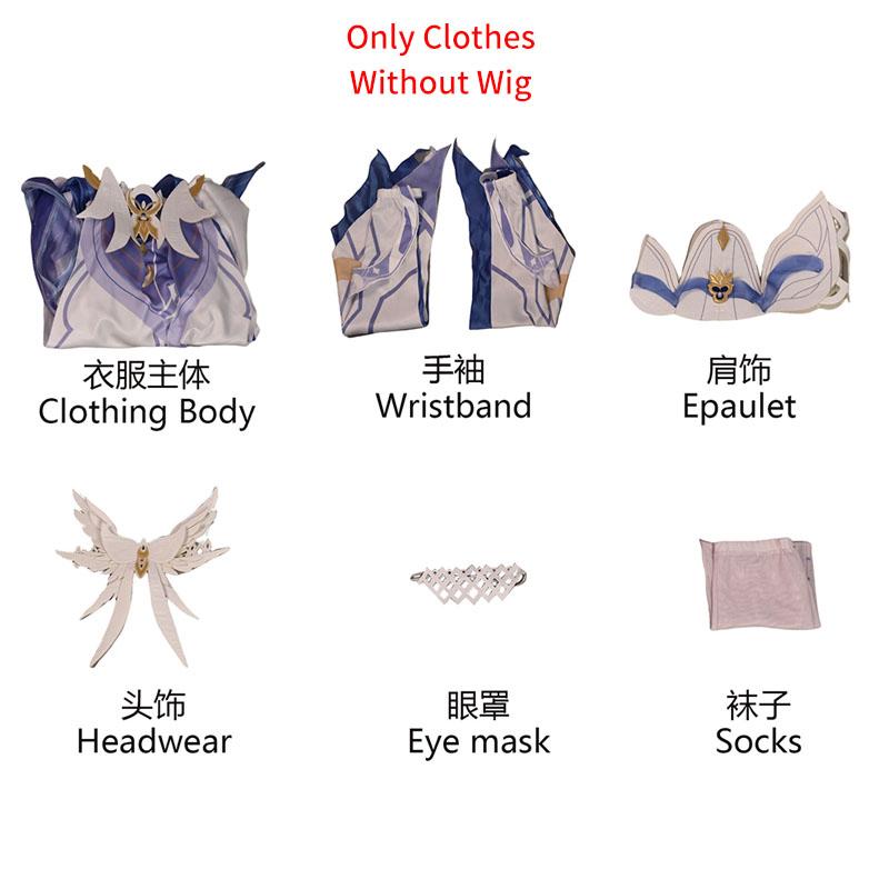 

New Damselette Columbina Cosplay Costume Wig Game Impact Fatui Cosplay Suits Women Role Play Party Dress Outfits XXXL