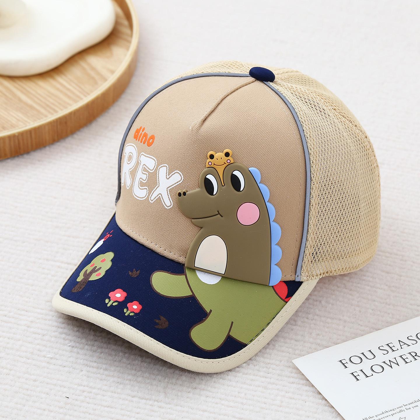 Children s Cartoon Dinosaur Baseball Cap - Summer - Girls  Outdoor Baseball Cap - Boys  Sun-protective Multi-color Beanie Cap 52-54 CM