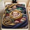 Anime One-Punch Man Printed Flannel Blanket Warm Comfortable Throw for Bed Couch Sofa Picnic Travel Essential Design-Xin