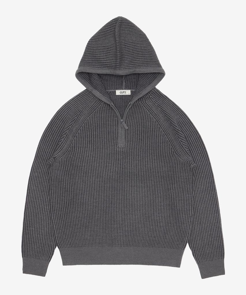 CUTZ Two-Tone Ribbed Hoodie Knit - 2 Colors