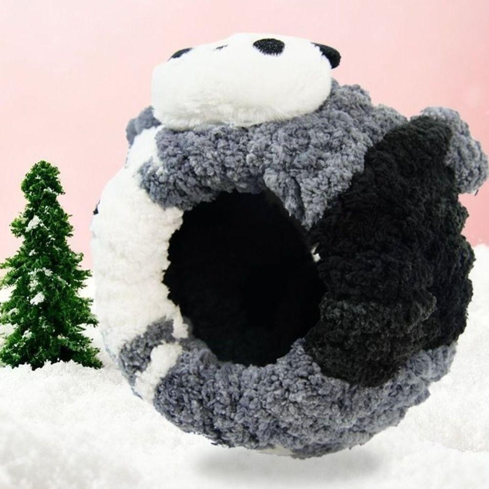 Bird Warm Bird Nest Comfortable Thickened Bird Cage Bed Cartoon Panda Bird Cage Swing Winter