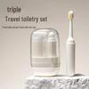 Compact Travel Toothbrush Set: Portable Toothbrush, Toothpaste, and Mouthwash Cup - Essential for Business Trips and Hotels