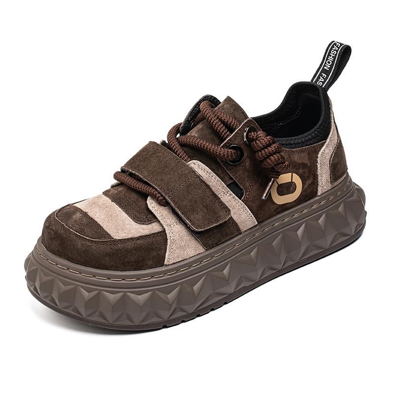 Men's Sports Shoes Fashion Designer Tire Sole Running Shoes Teenagers Thick-soled Low-top Casual Super Fiber Trendy Sneaker