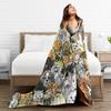 Retro Vintage Art Cute Dogs Warm Soft Blanket Children Plush Throw Blanket Fashion Bedroom Flannel Bedspread Sofa Bed Cover