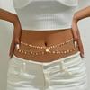 European American Layered Metal Sequins Tassel Waist Chain - Sexy Beach Body Jewelry