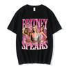 90s Singer Britney Spears Beautiful Graphic Print T-shirt Fashion Hip Hop T Shirt Harajuku Short Sleeve Women's Clothing
