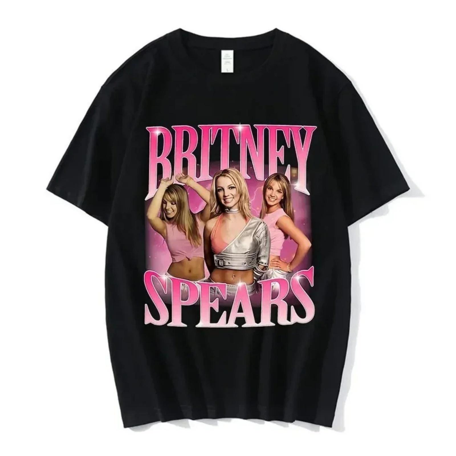 

90s Singer Britney Spears Beautiful Graphic Print T-shirt Fashion Hip Hop T Shirt Harajuku Short Sleeve women s clothing XXXXXL різнокольоровий