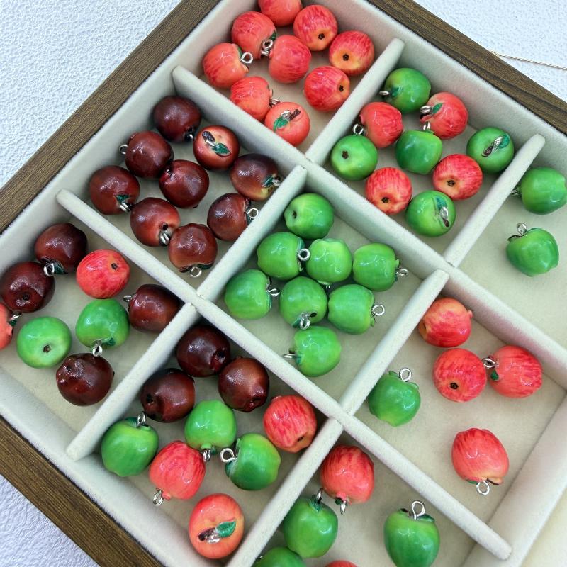 5Pcs 14X15Mm 3D Resin Simulation Fruit Charms Pendant Spacer Loose Beads For Diy Jewelry Bracelet Earrings Accessories