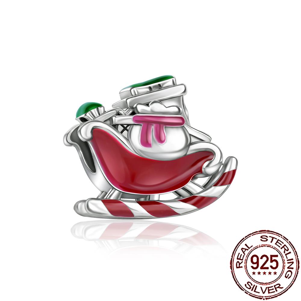 Novos Berloques de Cobre de Natal Papai Noel Berloques para Pulseira Corrente Cobra Colar Feminino Joias Diy