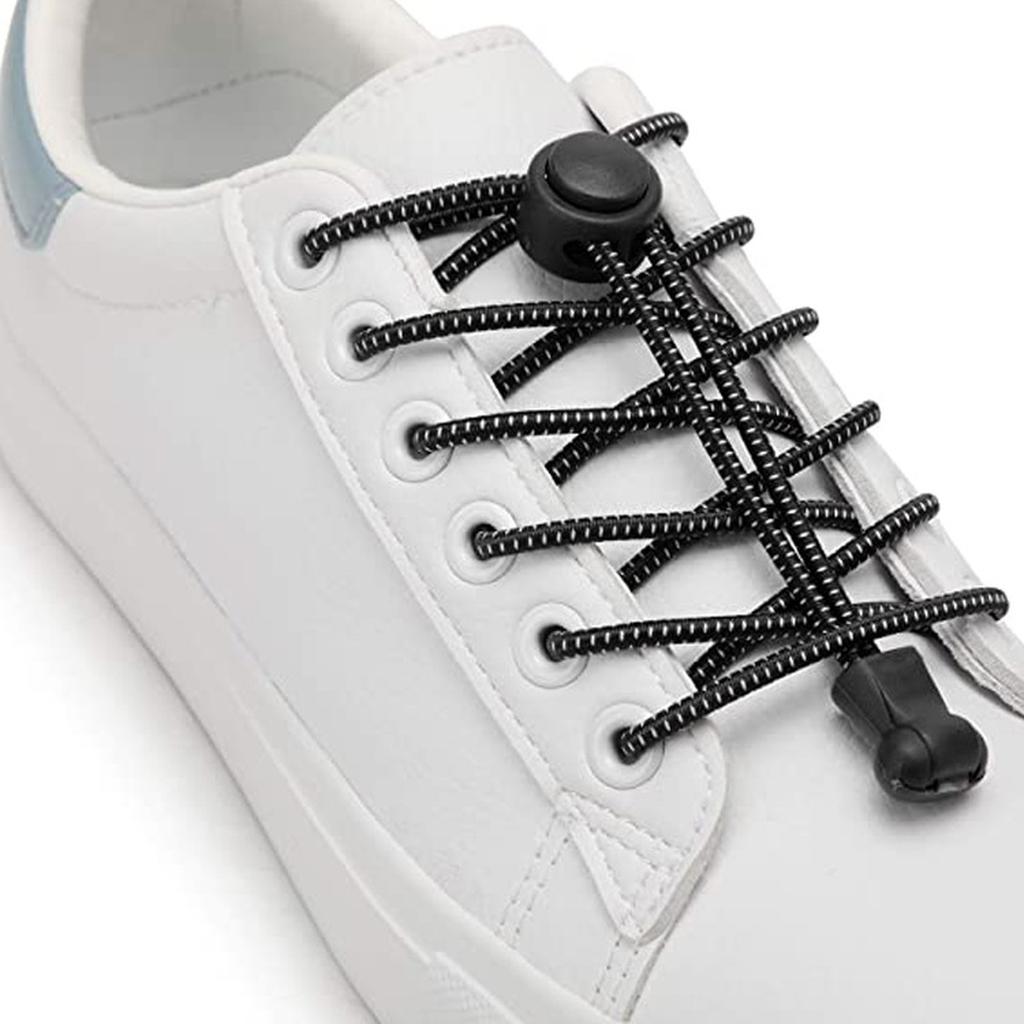 Elastic Shoelaces For Round Shoelaces Without Ties Stretching Lock Kids Adult Lazy Shoes Lace Accessories 1 Pair