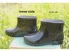Vanntette sklisikre varme gummiregnstøvler for menn med fortykket lavskaftdesign