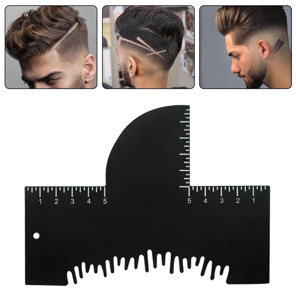Men Hair Styling Template Barber Haircut Card with Measurement Hairline Enhancement Card Shape Trim Curve Hairline Template